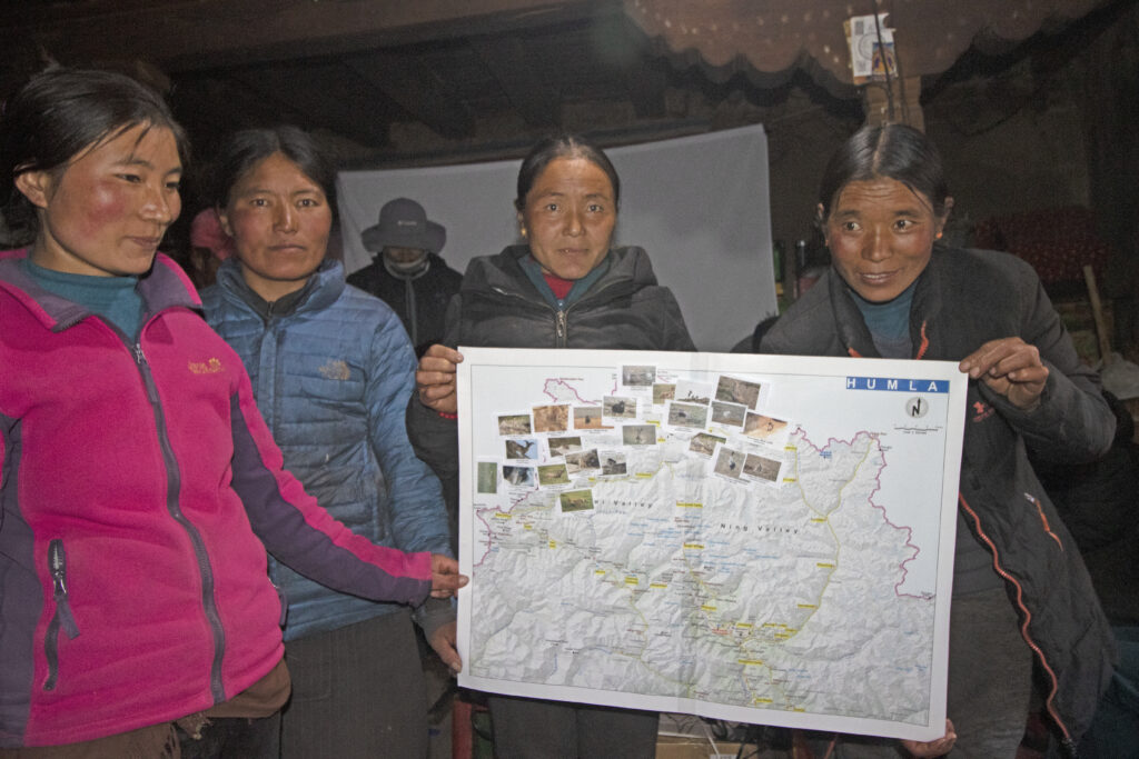Participatory mapping in the village of Til, Limi Valley, Humla.